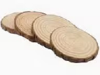 Wooden pillar candle plates