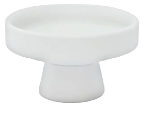 White footed vase